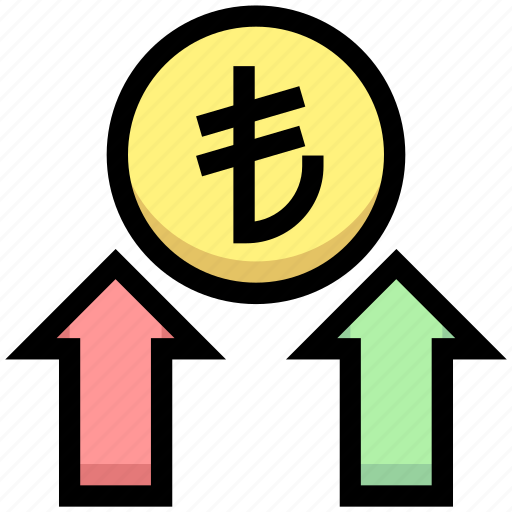 Arrows, business, financial, lira, money, profit, up icon - Download on Iconfinder