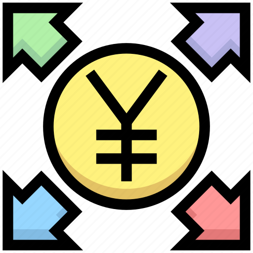 Affiliate, arrows, banking, business, financial, share, yen icon - Download on Iconfinder