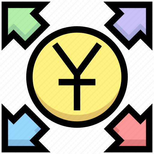Affiliate, arrows, banking, business, financial, share, yuan icon - Download on Iconfinder