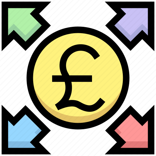 Affiliate, arrows, banking, business, financial, pound, share icon - Download on Iconfinder