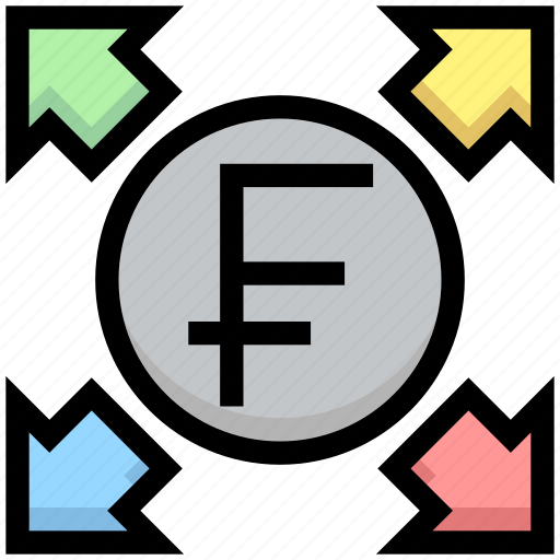 Affiliate, arrows, banking, business, financial, franc, share icon - Download on Iconfinder