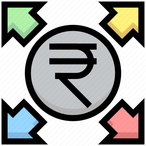 Affiliate, arrows, banking, business, financial, rupee, share icon - Download on Iconfinder