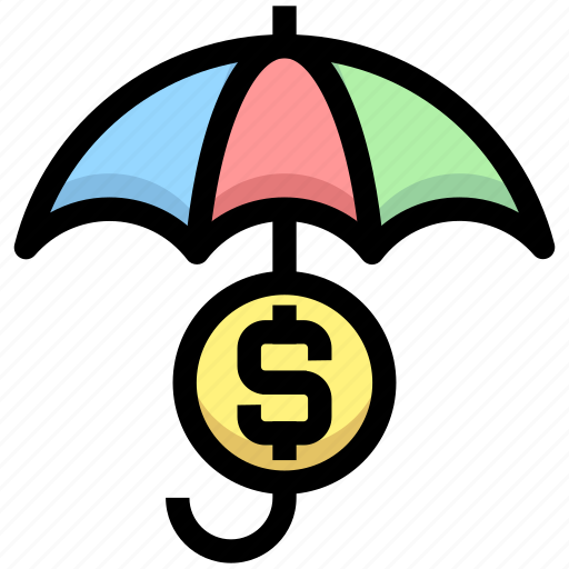 Business, dollar, financial, insurance, money, protection, umbrella icon - Download on Iconfinder