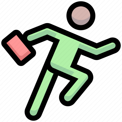 Bag, business, businessman, financial, run, running, rushing icon - Download on Iconfinder