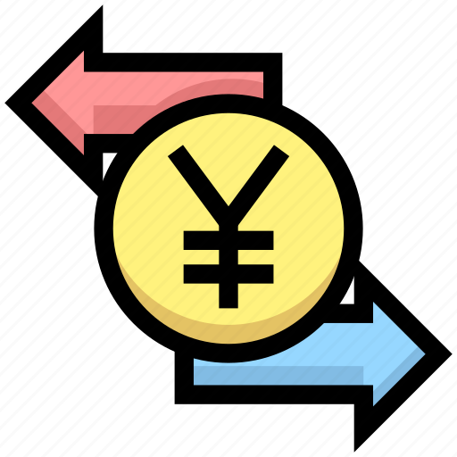 Business, coin, financial, money, sending, transfer, yen icon - Download on Iconfinder