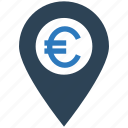 business, euro, financial, gps, location, map pin