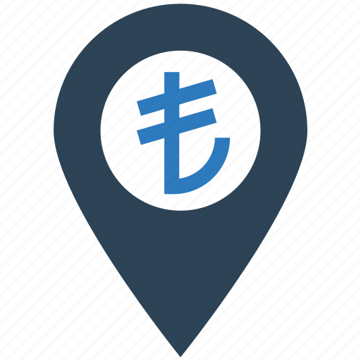 Business, financial, gps, lira, location, map pin icon - Download on Iconfinder