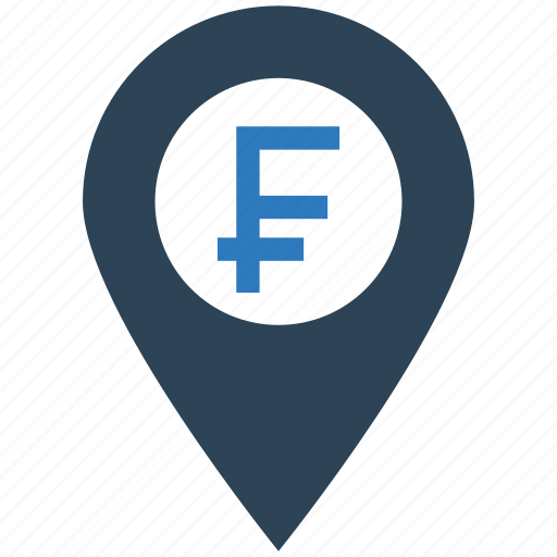 Business, financial, franc, gps, location, map pin icon - Download on Iconfinder