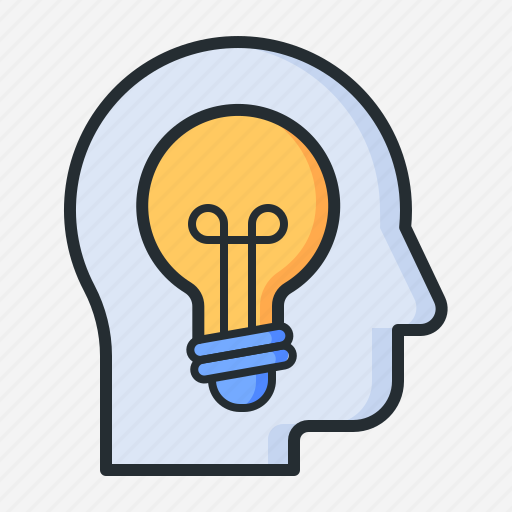 Idea, head, thought, light bulb icon - Download on Iconfinder