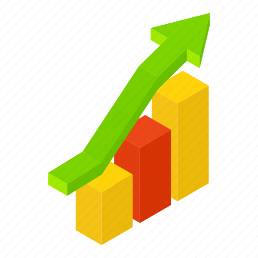 Bar, chart, graph, growth, isometric, pie, report icon - Download on Iconfinder