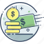 business, cash, fee, fee icon, finance, money, payment 