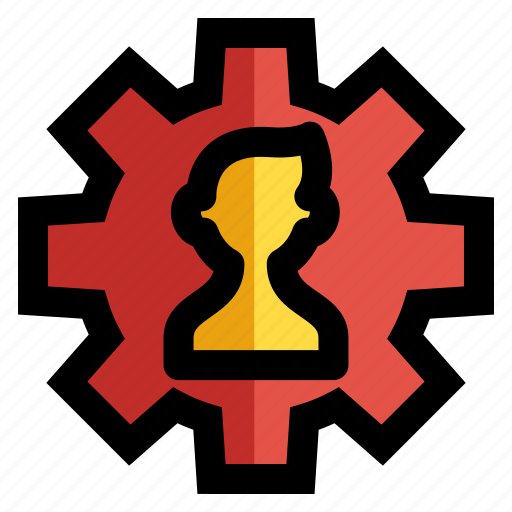 Business, cogwheel, human resources, person, worker icon - Download on Iconfinder