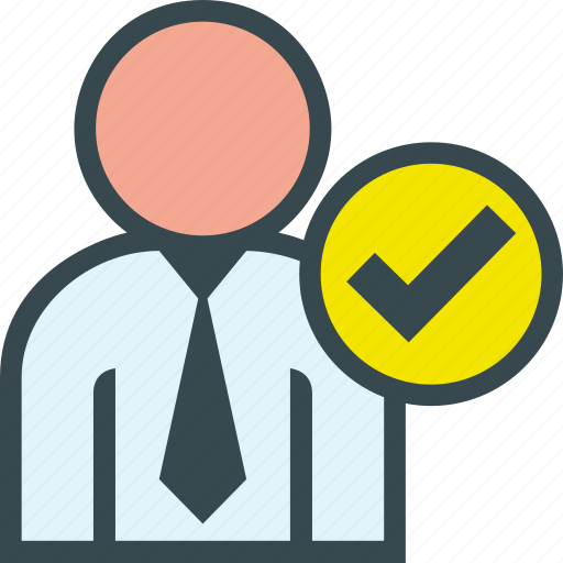 Approve, business, man, tick icon - Download on Iconfinder