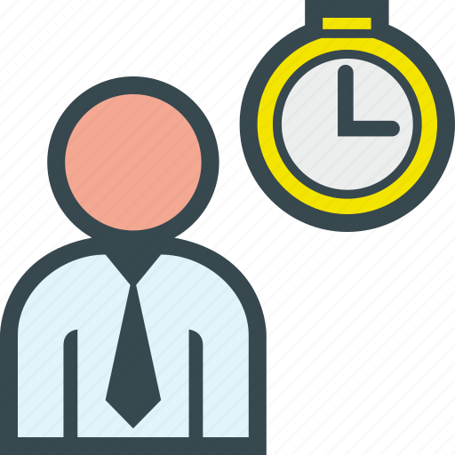 Clock, executive, hour, man, time icon - Download on Iconfinder