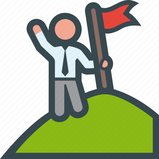 Flag, goal, mountain, top icon - Download on Iconfinder