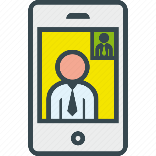 Business, call, man, smartphone, video icon - Download on Iconfinder