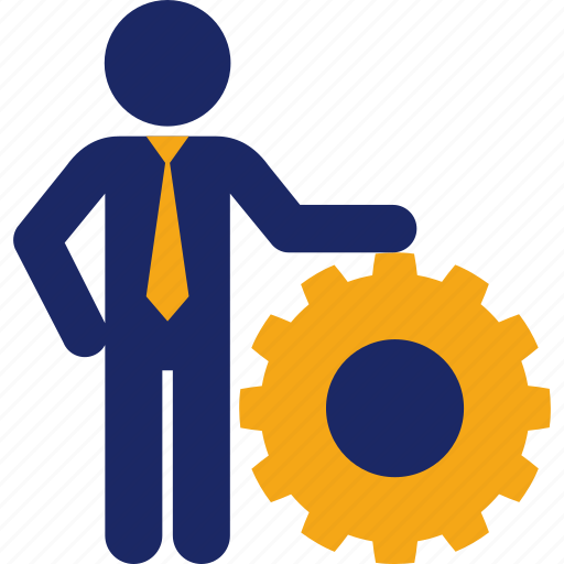 Administration, boss, business, businessman, gear, man, manager icon - Download on Iconfinder