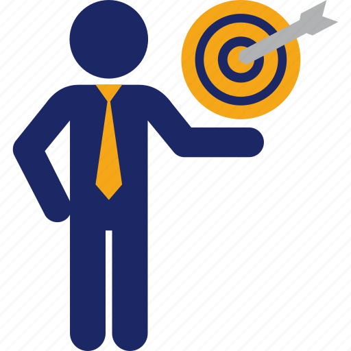 Business, goal, man, objective, presentation, ready, target icon - Download on Iconfinder