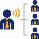 boss, employees, interaction, order, talk, communication