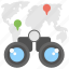 binocular with map, business search, business vision, global search, opportunity lookup 