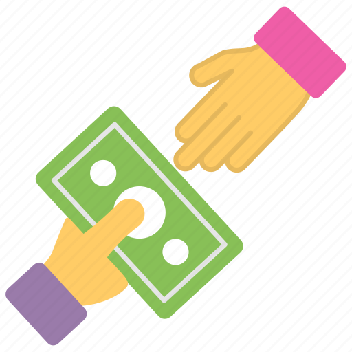 Business concept, buy and sell, cash payment, hand presenting dollar, money dealing, purchase icon - Download on Iconfinder