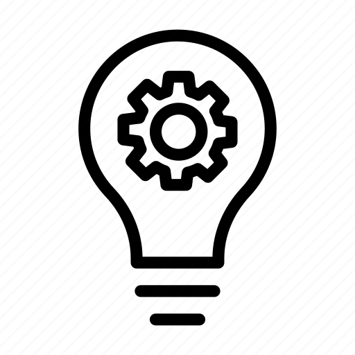 Bulb, creative, gear, idea, innovation icon - Download on Iconfinder