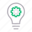 bulb, creative, gear, idea, innovation 