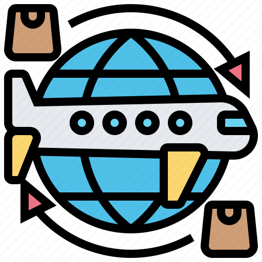 B2c, business, commerce, global, plane icon - Download on Iconfinder