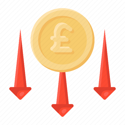 Euro, rate, fall, euro rate fall, currency rate fall, financial down, currency down icon - Download on Iconfinder