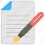 agreement, business letter, contract, pen with paper, signing document 