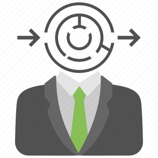 Confused businessman, decision making, labyrinth game, maze labyrinth, strategy planning icon - Download on Iconfinder
