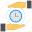 clock in hands, time management, time saving, time to save, timeline concept 