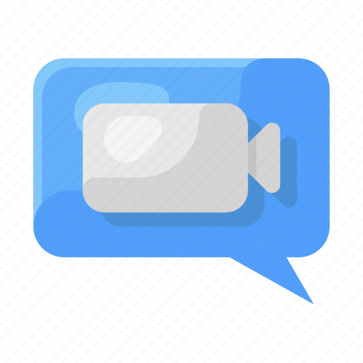 Video, chat, video chat, video communication, video message, video conversation, video call icon - Download on Iconfinder