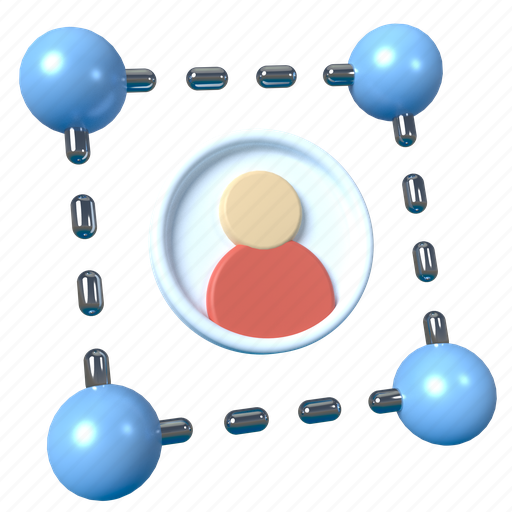 Network, connection, internet, relation 3D illustration - Download on Iconfinder