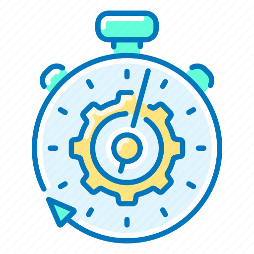 Efficiency, stopwatch, gear icon - Download on Iconfinder