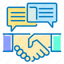 business, negotiation, handshake, dialogue