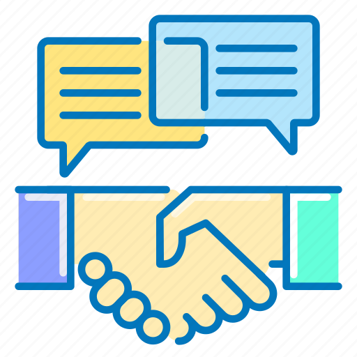 Business, negotiation, handshake, dialogue icon - Download on Iconfinder