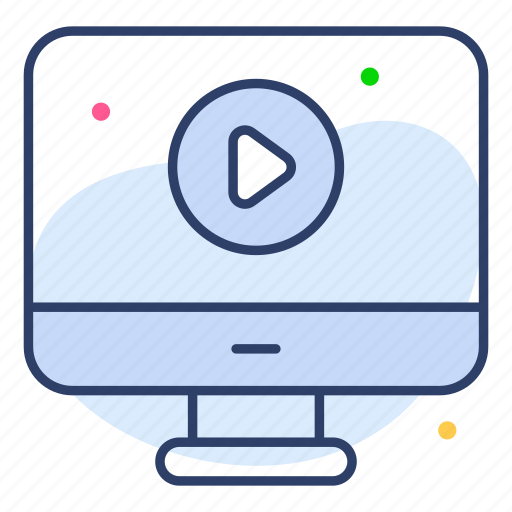 Video blog, video player, pc, monitor, technology icon - Download on Iconfinder