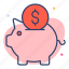 piggy bank, savings, money, dollar, coin 