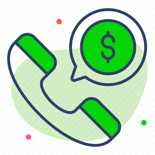Telephone, phone receiver, dollar, money talk, bubble icon - Download on Iconfinder