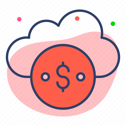 Cloud banking, cloud storage, cloud computing, coin, money icon - Download on Iconfinder