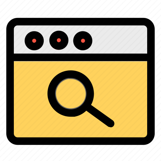 Filled, web, search, property web, research, industry research, home searching icon - Download on Iconfinder