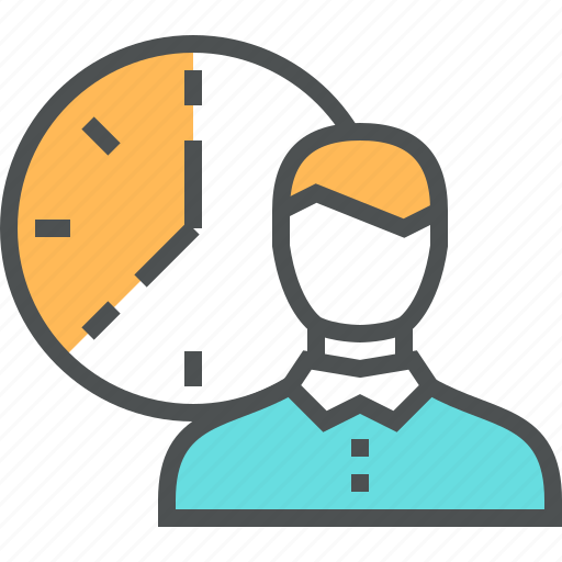 Businessman, clock, control, deadline, management, time, work icon - Download on Iconfinder