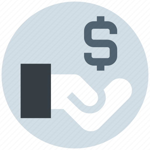 Dollar, economy, finance, hand, loan, money, sign icon - Download on Iconfinder