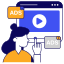 online, video, streaming, web, multimediaicons 