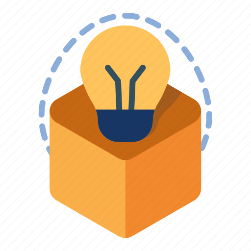 Lamp, creative, box, business, idea, bulb icon - Download on Iconfinder
