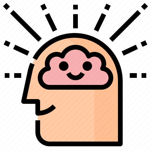 Brain, happy, positive, thinking icon - Download on Iconfinder
