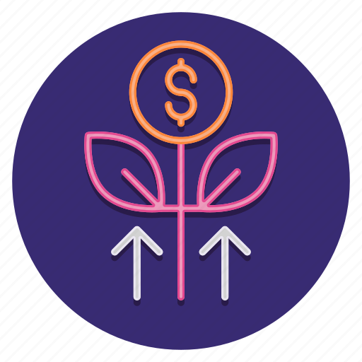 Dollar, finance, growth, plant icon - Download on Iconfinder