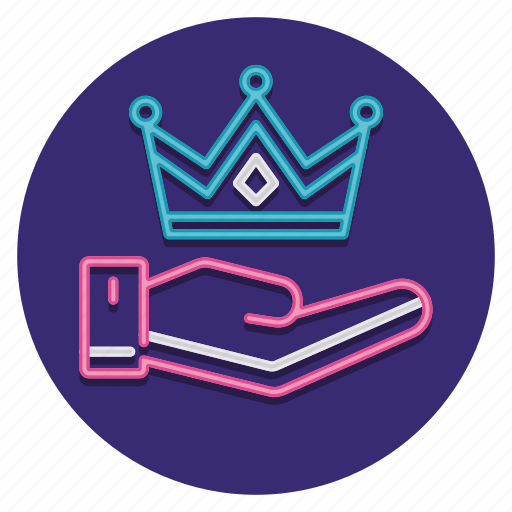 Crown, hand, premium, service icon - Download on Iconfinder