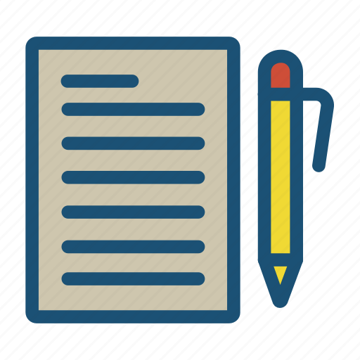 Documents, paper, pen icon icon - Download on Iconfinder